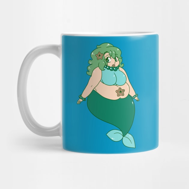 Chubby Green-Haired Mermaid by saradaboru